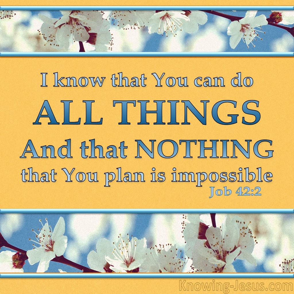 Job 42:2 You Can Do All Things (yellow)